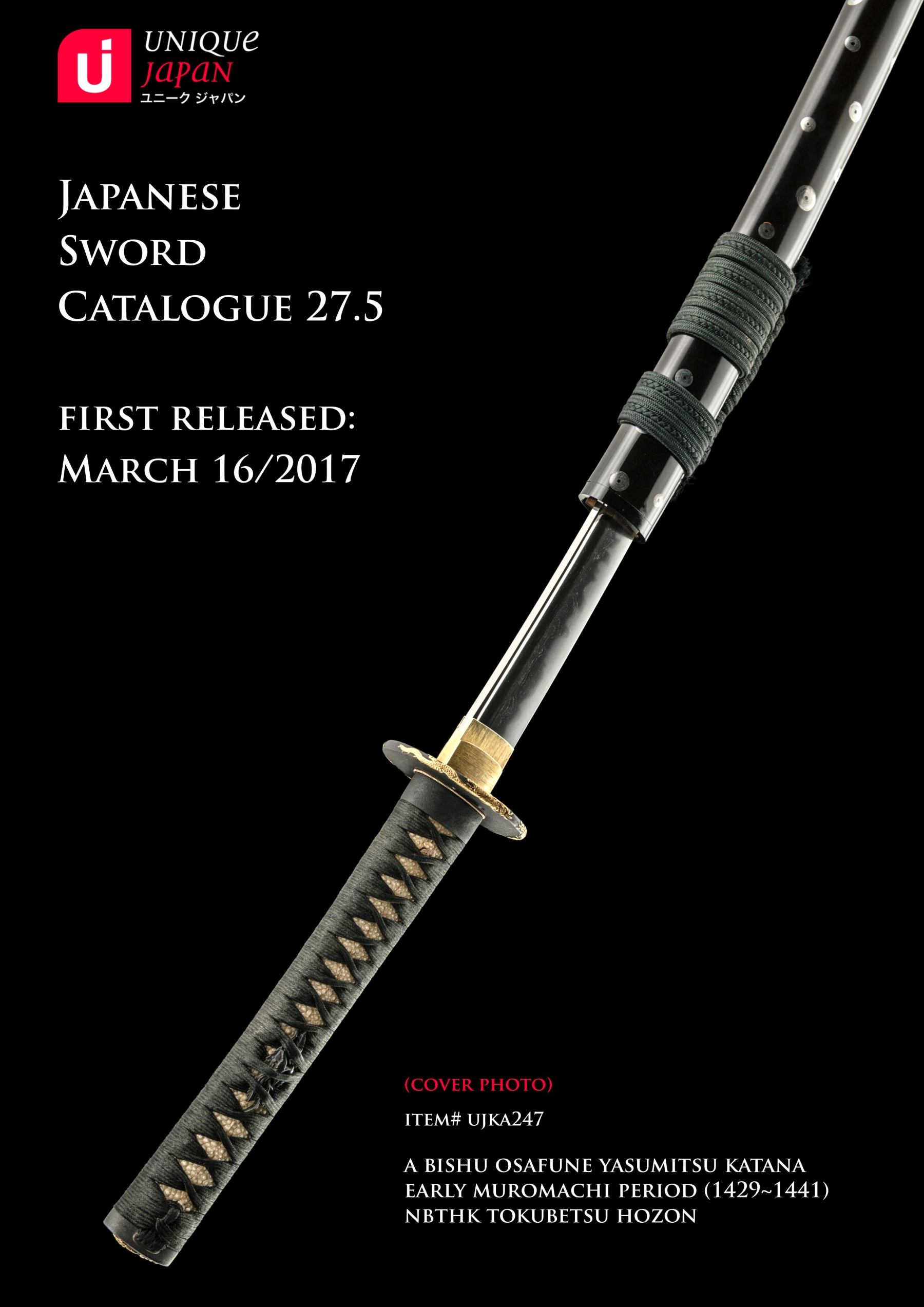 Unique Japan Sword Catalogue 27 Cover