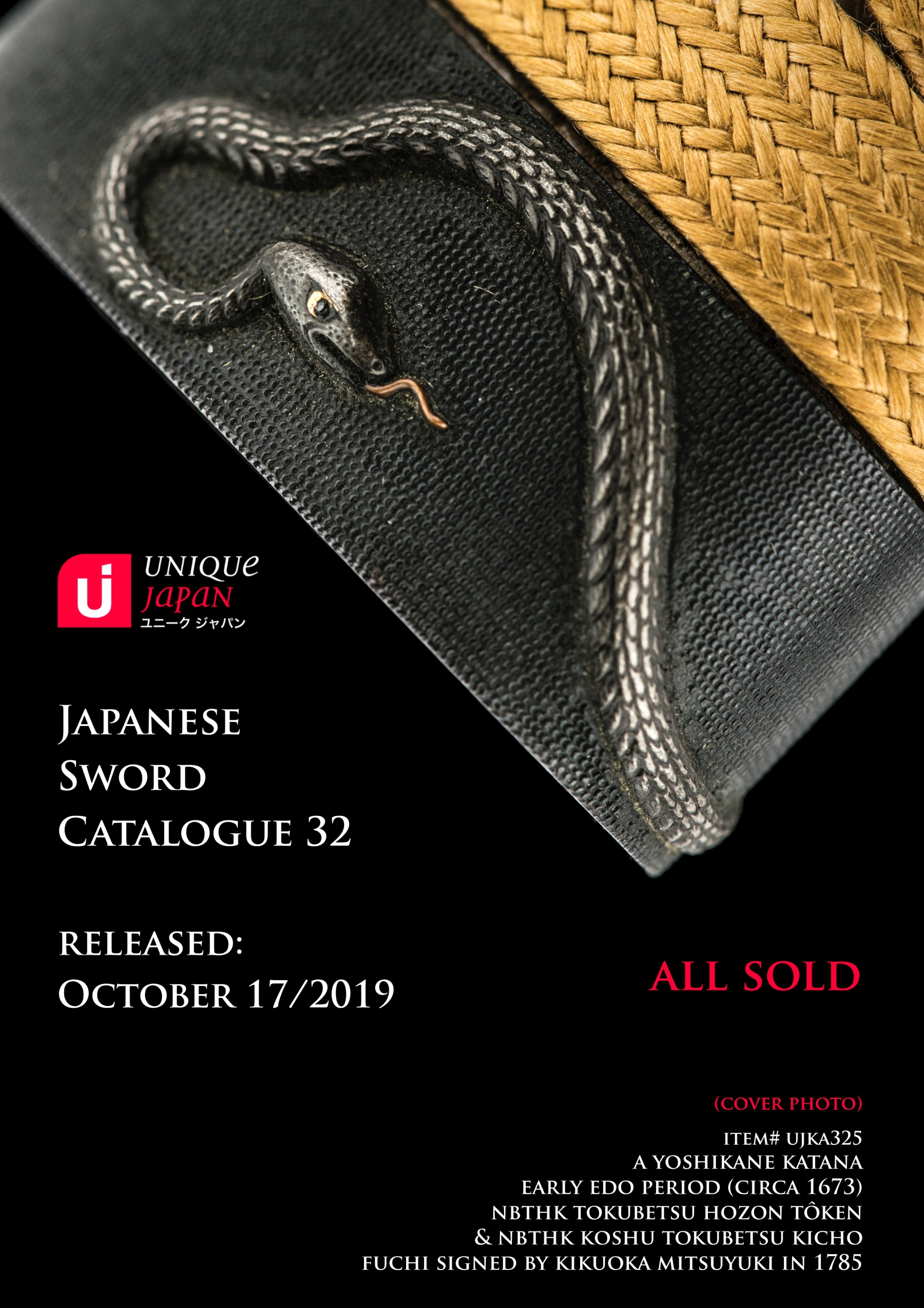 Unique Japan Sword Catalogue 32 Cover