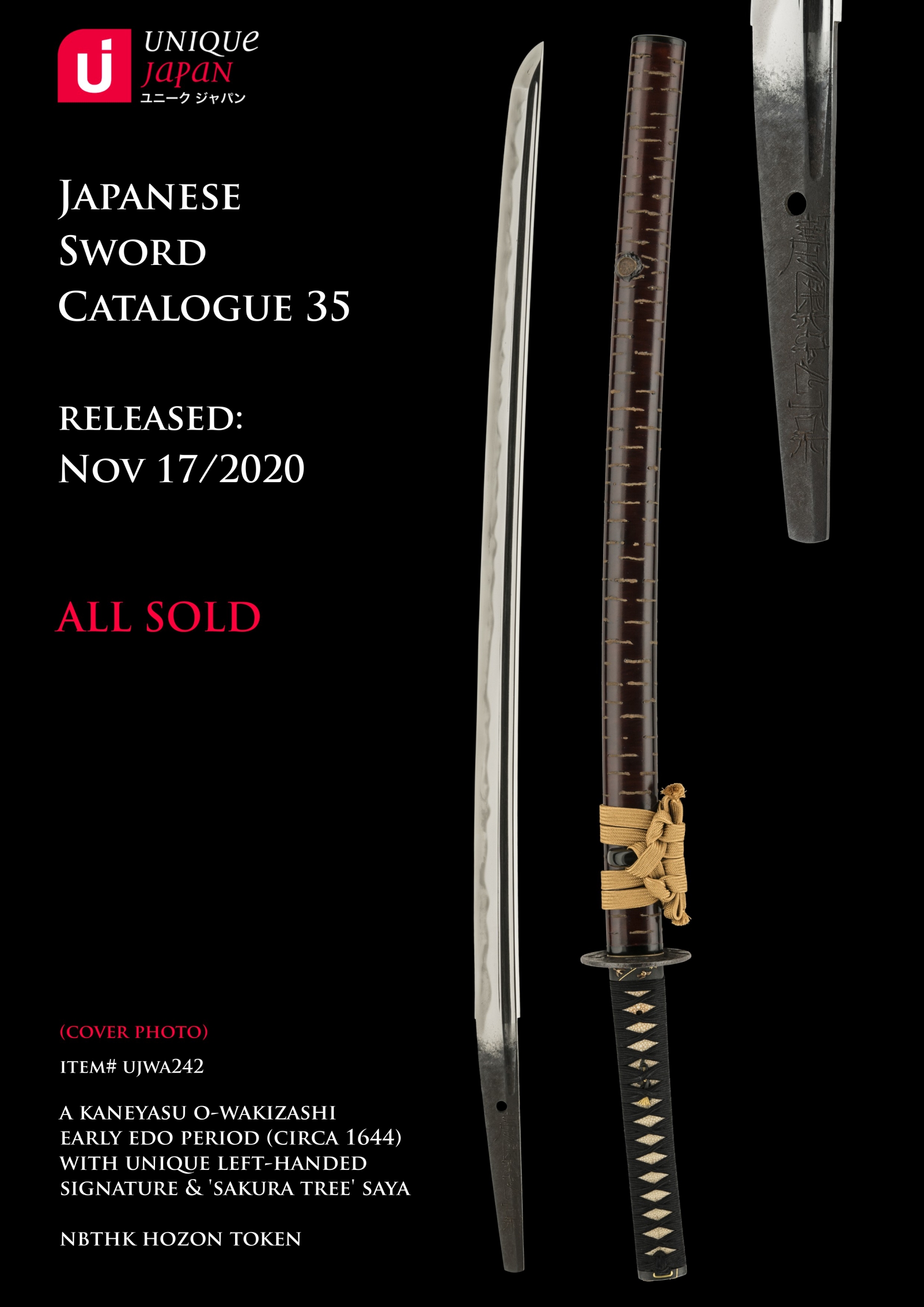 Unique Japan Sword Catalogue 35 Cover