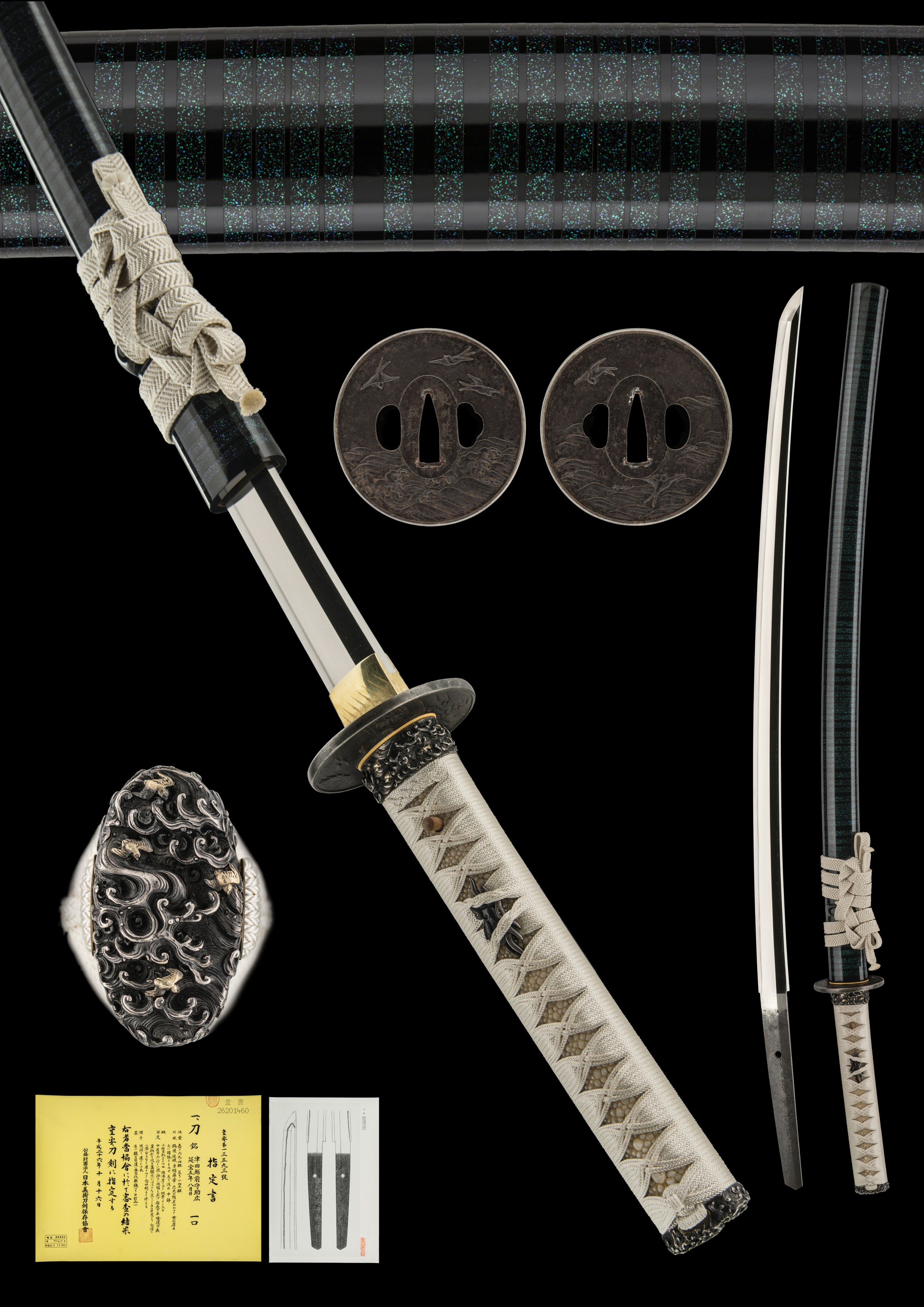 ujka253 - A Tsuda Echizen Sukehiro Katana - Wave Theme Koshirae Project