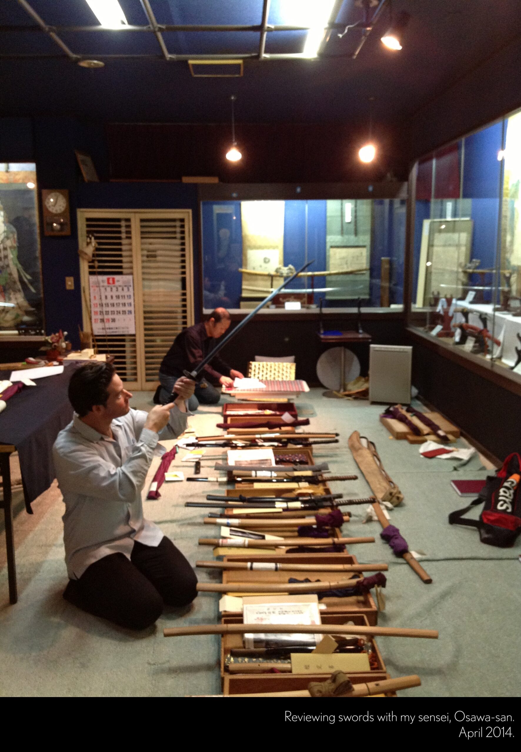 Spending time with Osawa-sensei, reviewing and acquiring swords.